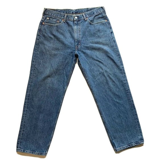 Levi's 550 Jeans Mens 38x30 Relaxed Fit Straight Leg Red Tab‎ Medium Blue Denim - Picture 1 of 12